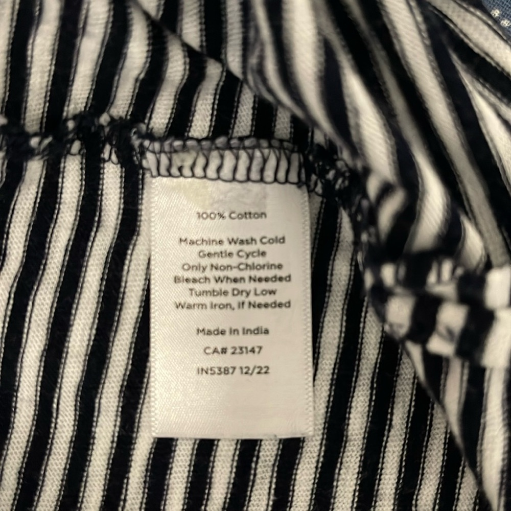 Talbots 3X Striped Cotton Twist-Back Shift Dress - Picture 4 of 8